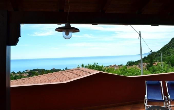 La vista sul mare dal terrazzo